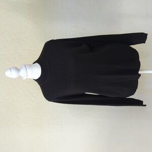 Laura Scott Vintage Lightweight Cable Knit Long Sleeve Mock Neck Sweater Large